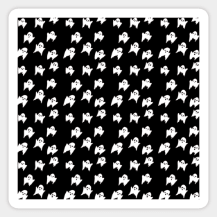 Haloween Party Kawaii Ghosts in black Pattern Sticker